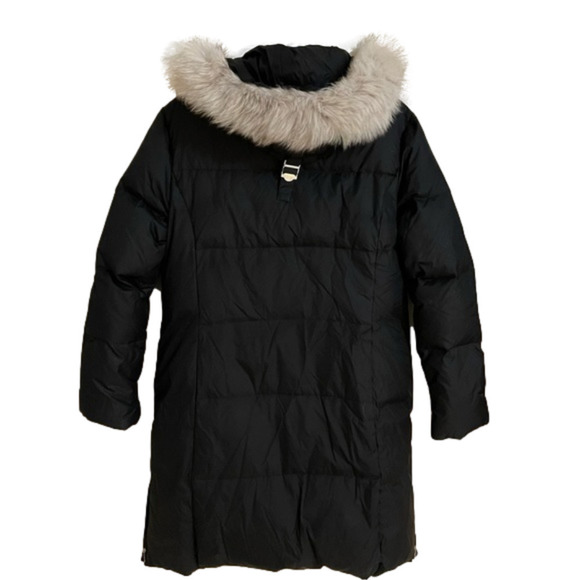 London Fog Down Waterfowl Feathers Faux Fur Knee length Side Zip Hood… - Picture 2 of 15